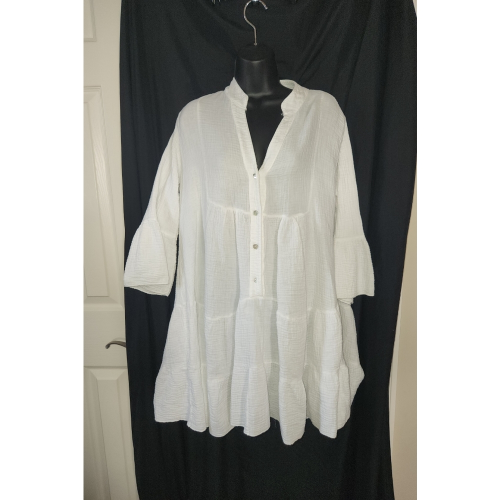 White flowy dress